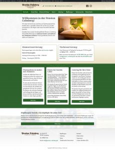 Screenshot Webseite Pension-Comberg.de