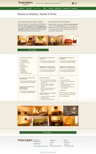 Screenshot Webseite Pension-Comberg.de