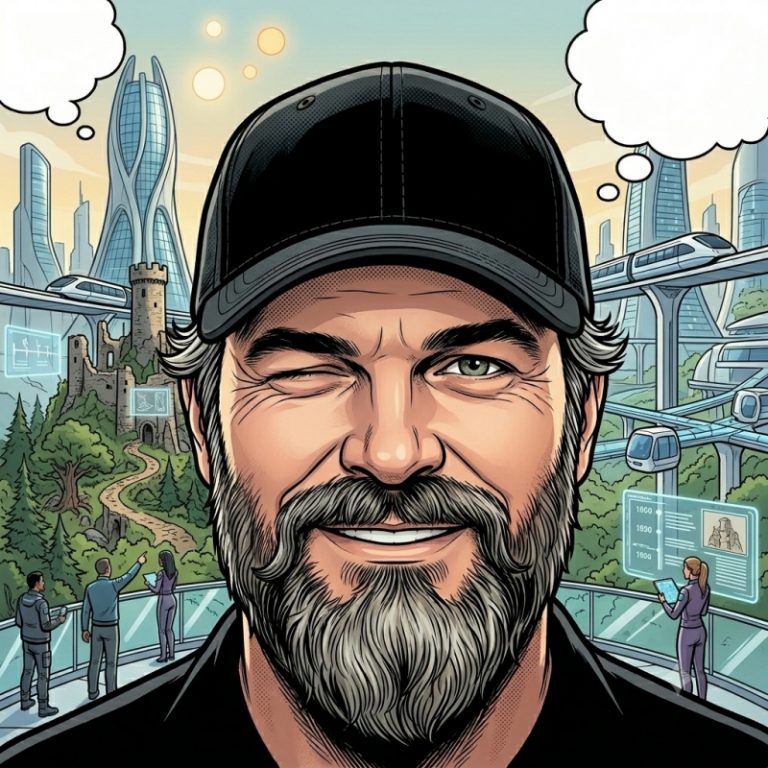 Lächelnder Markus Zahn im Comic Style mit zugedrücktem Auge